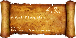 Antal Kleopátra névjegykártya